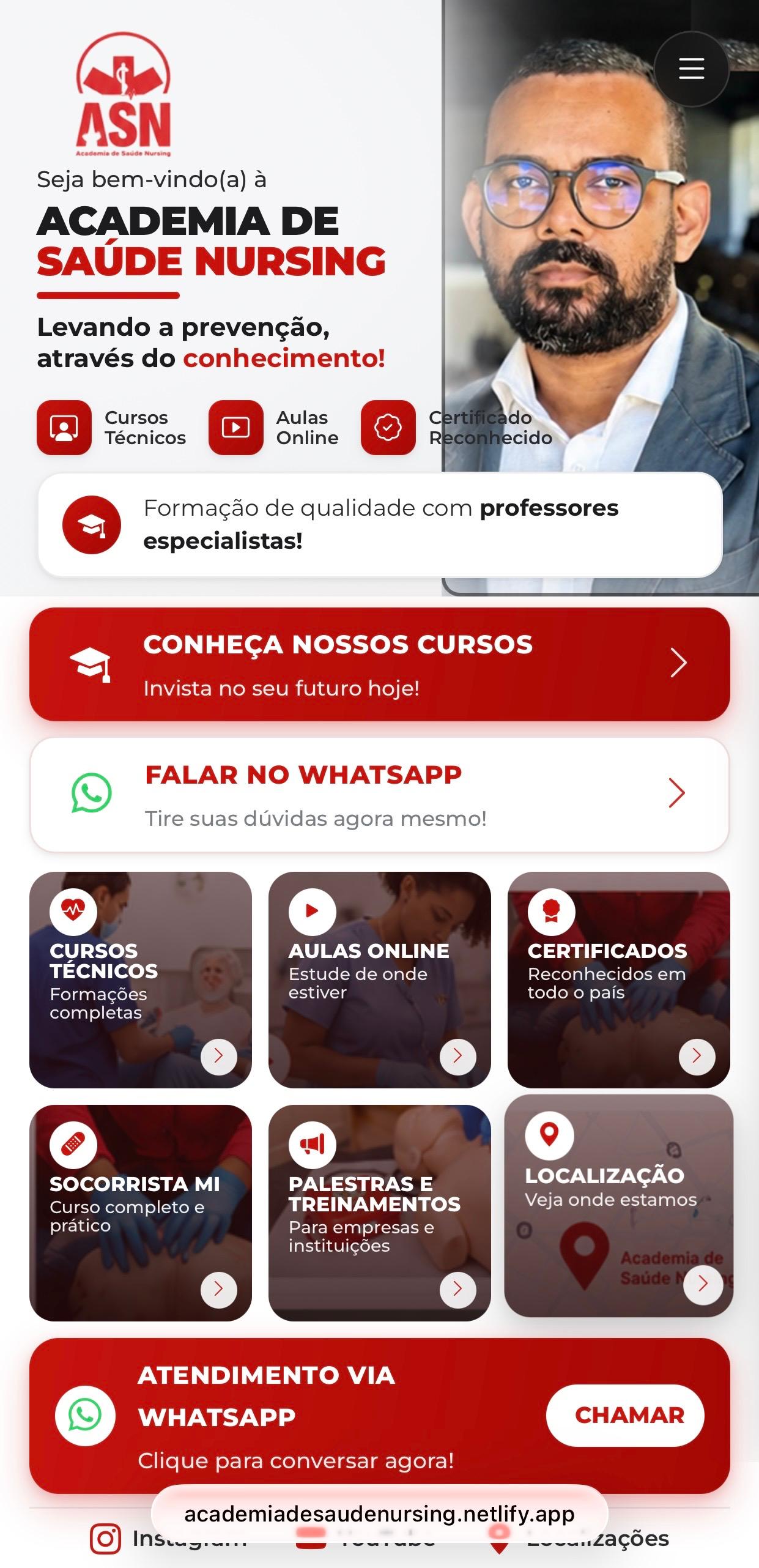 Bio site Academia de Saúde Nursing